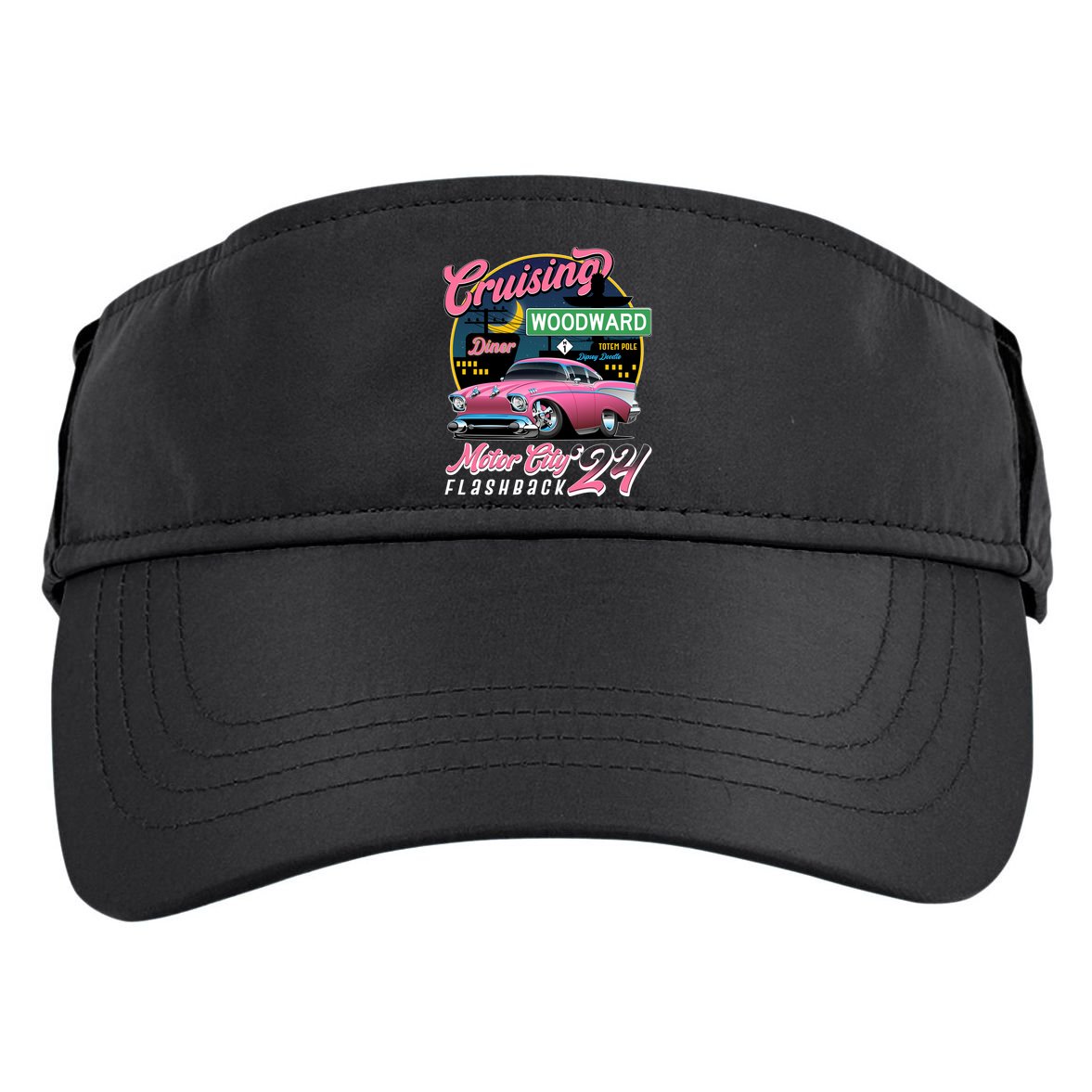 Cruising Woodward Motor City Flashback 2024 Pink Version Adult Drive Performance Visor