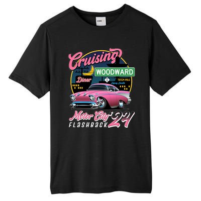 Cruising Woodward Motor City Flashback 2024 Pink Version Tall Fusion ChromaSoft Performance T-Shirt