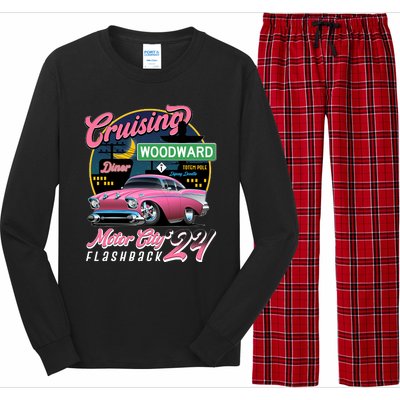 Cruising Woodward Motor City Flashback 2024 Pink Version Long Sleeve Pajama Set