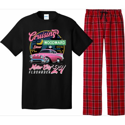 Cruising Woodward Motor City Flashback 2024 Pink Version Pajama Set