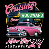 Cruising Woodward Motor City Flashback 2024 Pink Version Flat Bill Trucker Hat