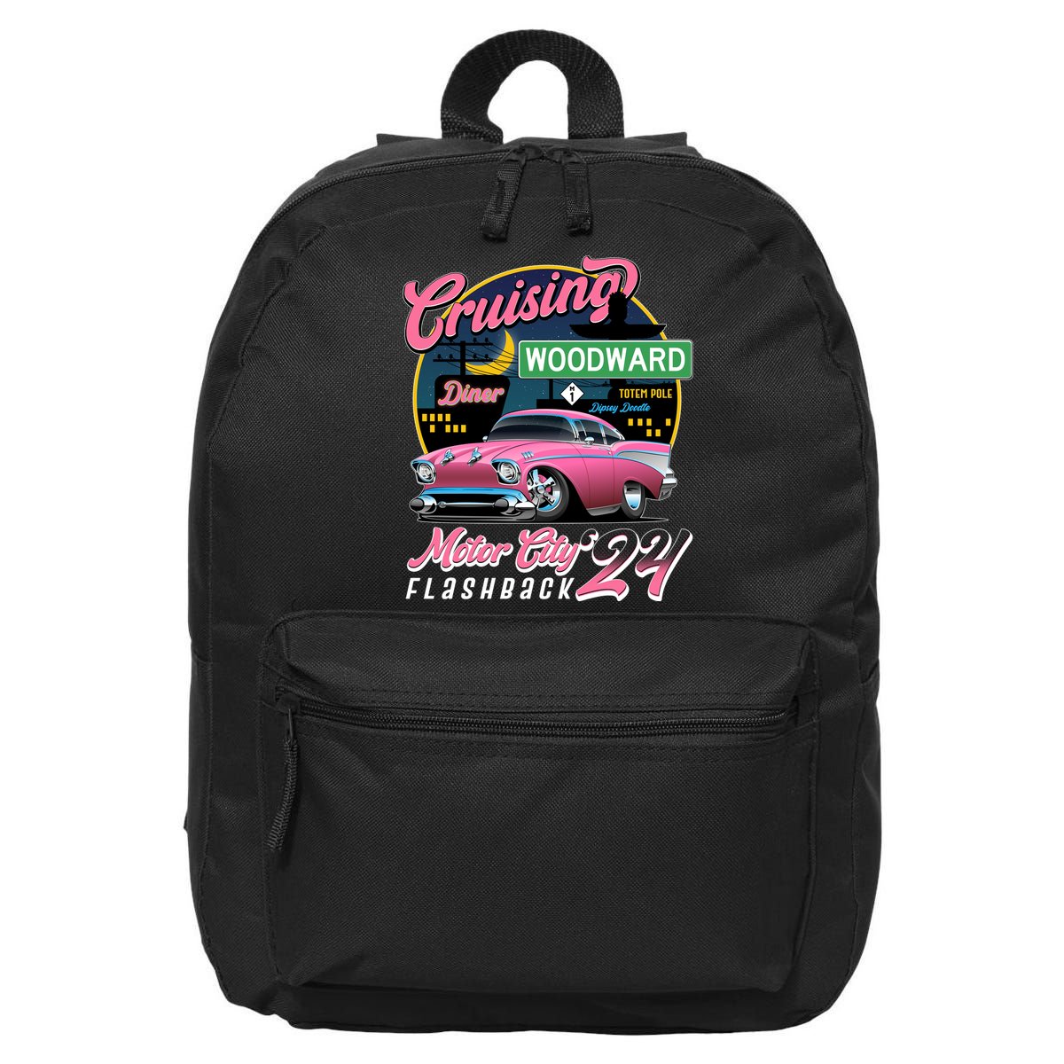 Cruising Woodward Motor City Flashback 2024 Pink Version 16 in Basic Backpack