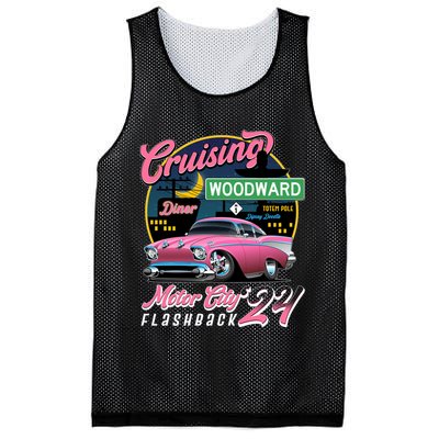 Cruising Woodward Motor City Flashback 2024 Pink Version Mesh Reversible Basketball Jersey Tank