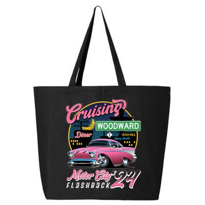 Cruising Woodward Motor City Flashback 2024 Pink Version 25L Jumbo Tote