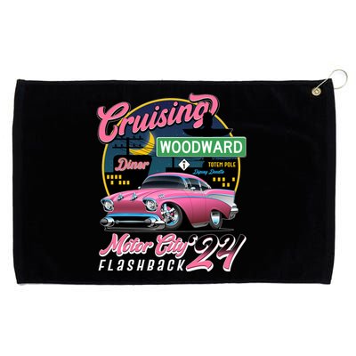 Cruising Woodward Motor City Flashback 2024 Pink Version Grommeted Golf Towel