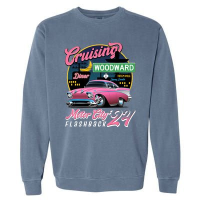 Cruising Woodward Motor City Flashback 2024 Pink Version Garment-Dyed Sweatshirt