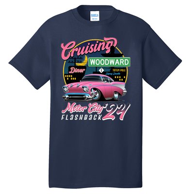 Cruising Woodward Motor City Flashback 2024 Pink Version Tall T-Shirt