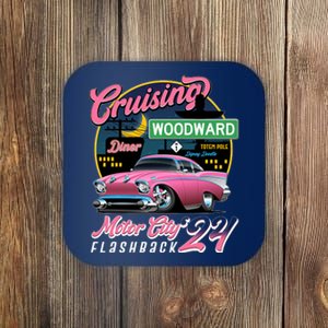 Cruising Woodward Motor City Flashback 2024 Pink Version Coaster