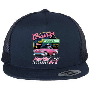 Cruising Woodward Motor City Flashback 2024 Pink Version Flat Bill Trucker Hat