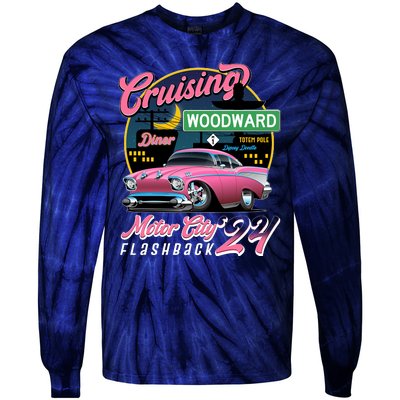 Cruising Woodward Motor City Flashback 2024 Pink Version Tie-Dye Long Sleeve Shirt