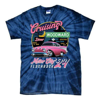 Cruising Woodward Motor City Flashback 2024 Pink Version Tie-Dye T-Shirt