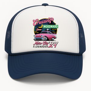 Cruising Woodward Motor City Flashback 2024 Pink Version Trucker Hat