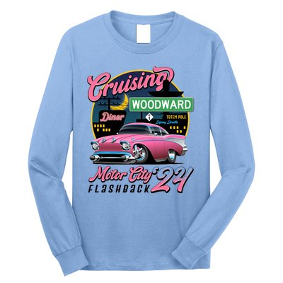 Cruising Woodward Motor City Flashback 2024 Pink Version Long Sleeve Shirt