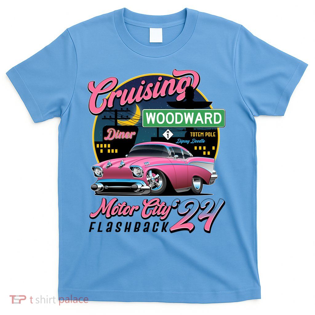 Cruising Woodward Motor City Flashback 2024 Pink Version T-Shirt