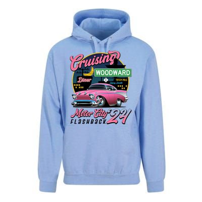 Cruising Woodward Motor City Flashback 2024 Pink Version Unisex Surf Hoodie