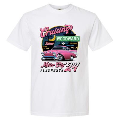 Cruising Woodward Motor City Flashback 2024 Pink Version Garment-Dyed Heavyweight T-Shirt