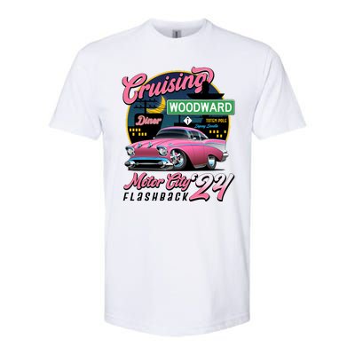 Cruising Woodward Motor City Flashback 2024 Pink Version Softstyle CVC T-Shirt