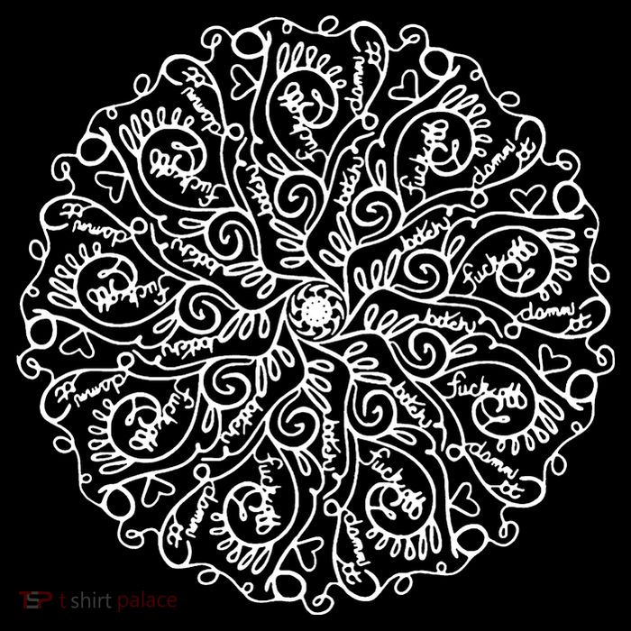 Curse Word Mandala Graphic Tall T-Shirt