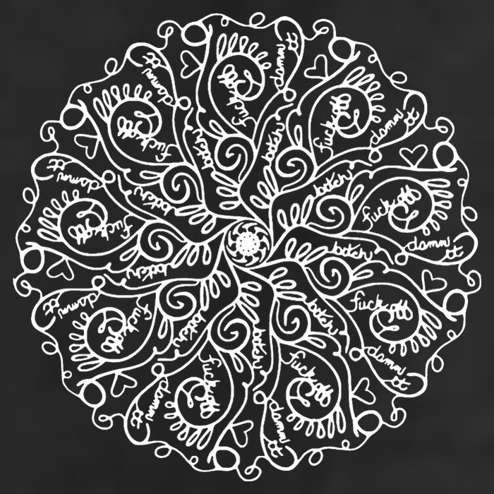 Curse Word Mandala Graphic Adult Drive Performance Visor