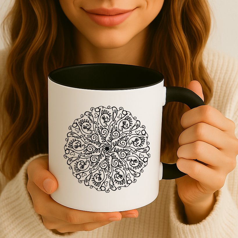 Curse Word Mandala Graphic Mug