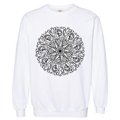 Curse Word Mandala Graphic Garment-Dyed Sweatshirt