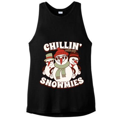 Chillin With My Snowmies Ladies PosiCharge Tri-Blend Wicking Tank