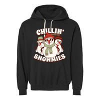 Chillin With My Snowmies Garment-Dyed Fleece Hoodie