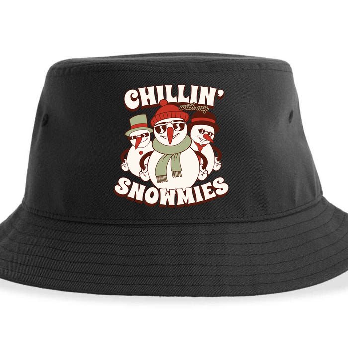 Chillin With My Snowmies Sustainable Bucket Hat