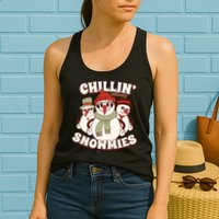 Chillin With My Snowmies Womens Tank Top