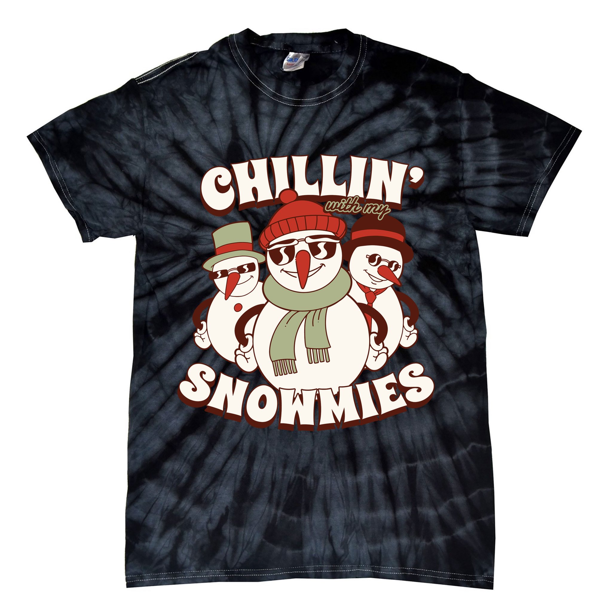 Chillin With My Snowmies Tie-Dye T-Shirt