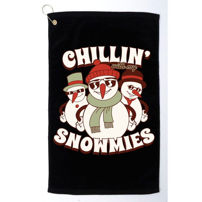 Chillin With My Snowmies Golf Towel