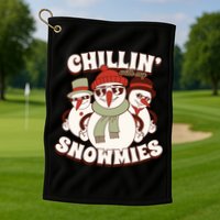 Chillin With My Snowmies Golf Towel