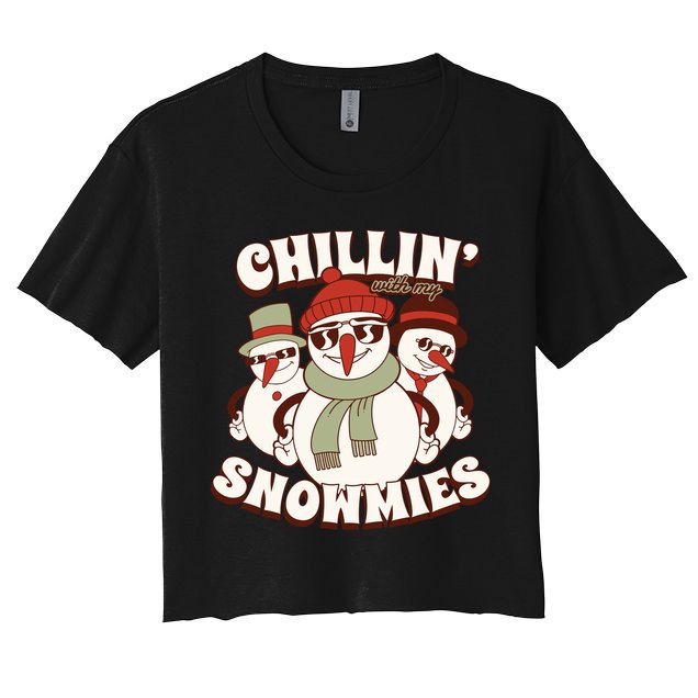 Chillin With My Snowmies Crop Top