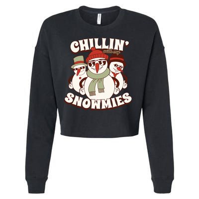 Chillin With My Snowmies Cropped Pullover Crew