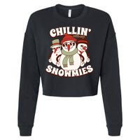 Chillin With My Snowmies Cropped Pullover Crew