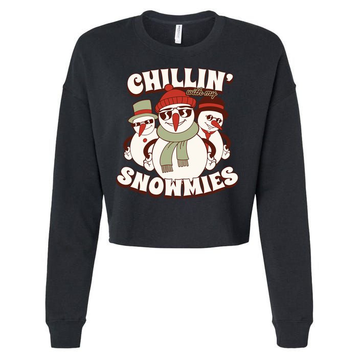 Chillin With My Snowmies Cropped Pullover Crew