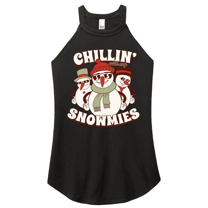 Chillin With My Snowmies Women's Perfect Tri Rocker Tank