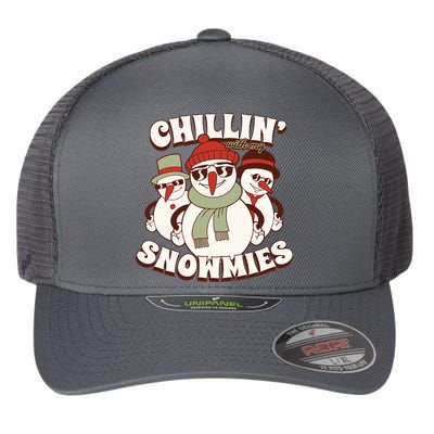 Chillin With My Snowmies Flexfit Unipanel Trucker Cap