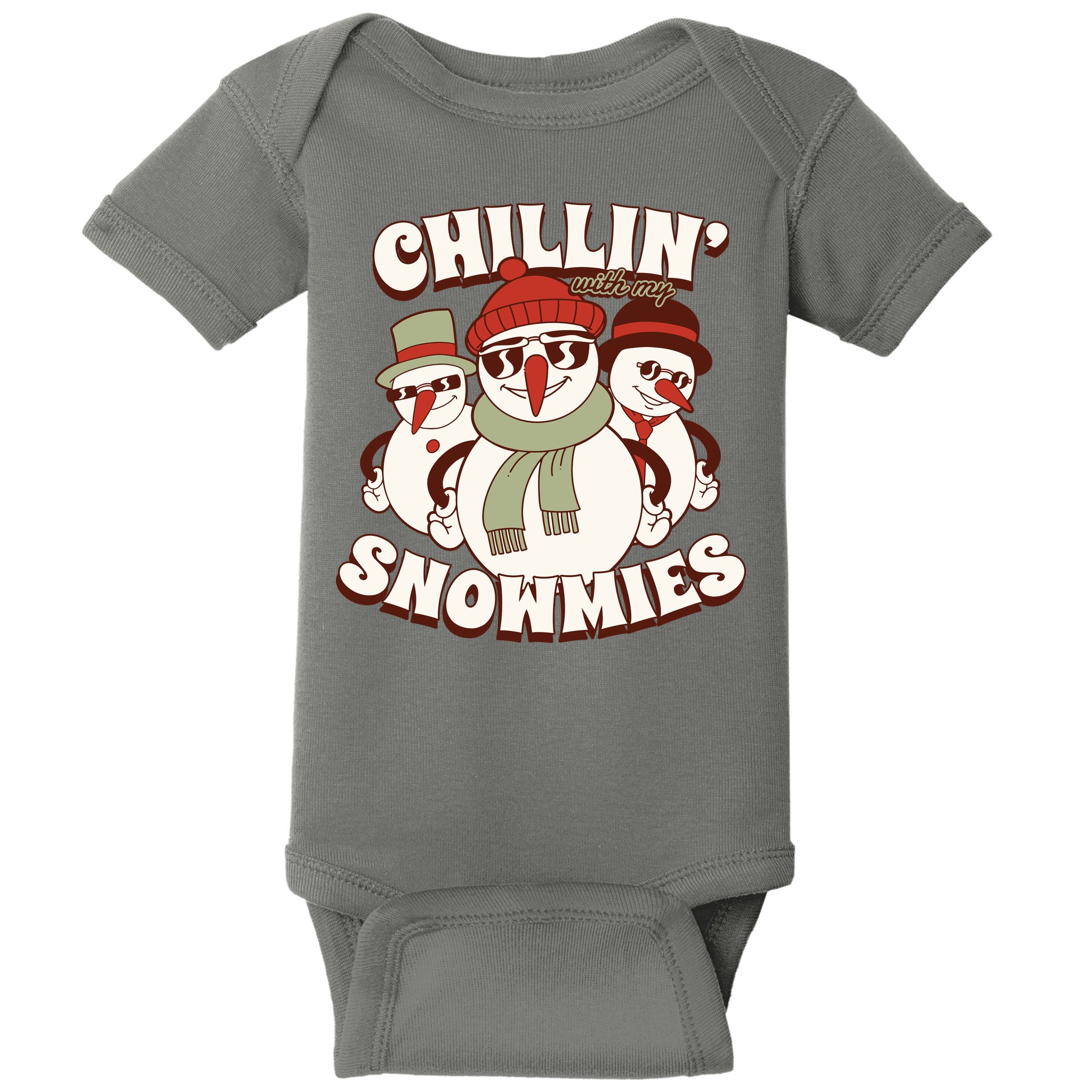 Chillin With My Snowmies Baby Bodysuit