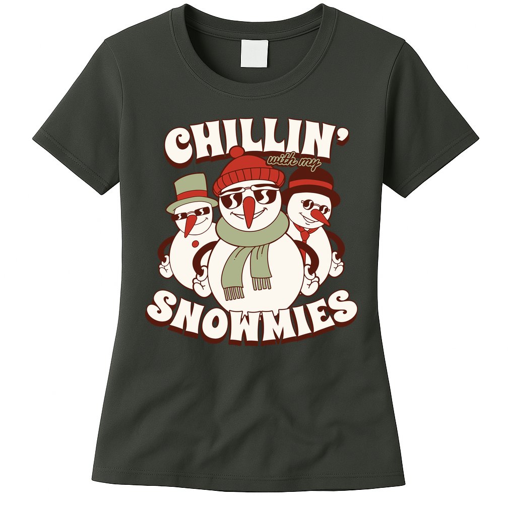 Chillin With My Snowmies Womens T-Shirt