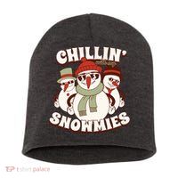 Chillin With My Snowmies Short Acrylic Beanie