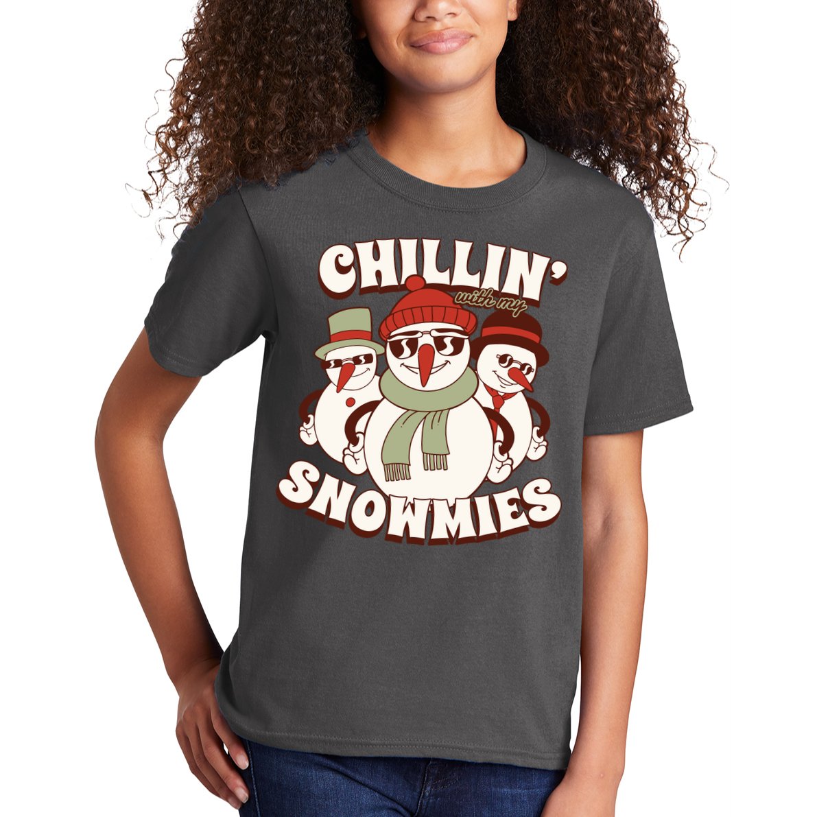 Chillin With My Snowmies Kids T-Shirt