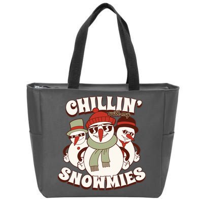 Chillin With My Snowmies Zip Tote Bag
