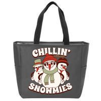 Chillin With My Snowmies Zip Tote Bag