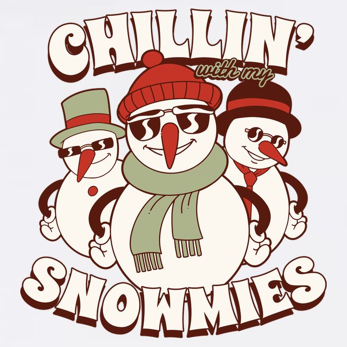 Chillin With My Snowmies Garment-Dyed Sweatshirt