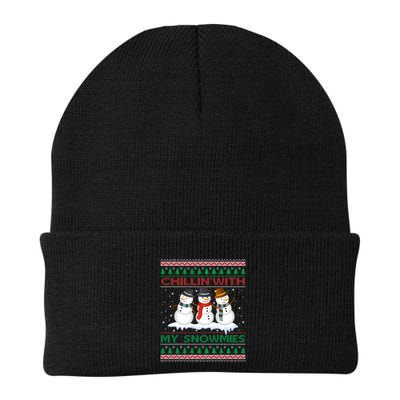 Chillin With My Snowmies Snow Ugly Christmas Sweater Gift Beanie