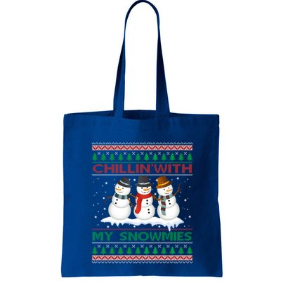 Chillin With My Snowmies Snow Ugly Christmas Sweater Gift Bag