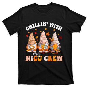 Chillin' With My Gnomies NICU Crew Fall Vibes Autumn Season  T-Shirt