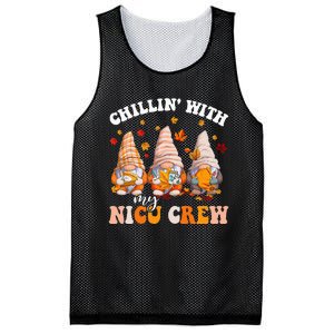 Chillin' With My Gnomies NICU Crew Fall Vibes Autumn Season  Mesh Reversible Basketball Jersey Tank