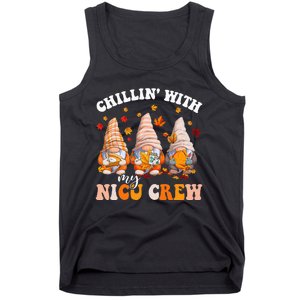 Chillin' With My Gnomies NICU Crew Fall Vibes Autumn Season  Tank Top